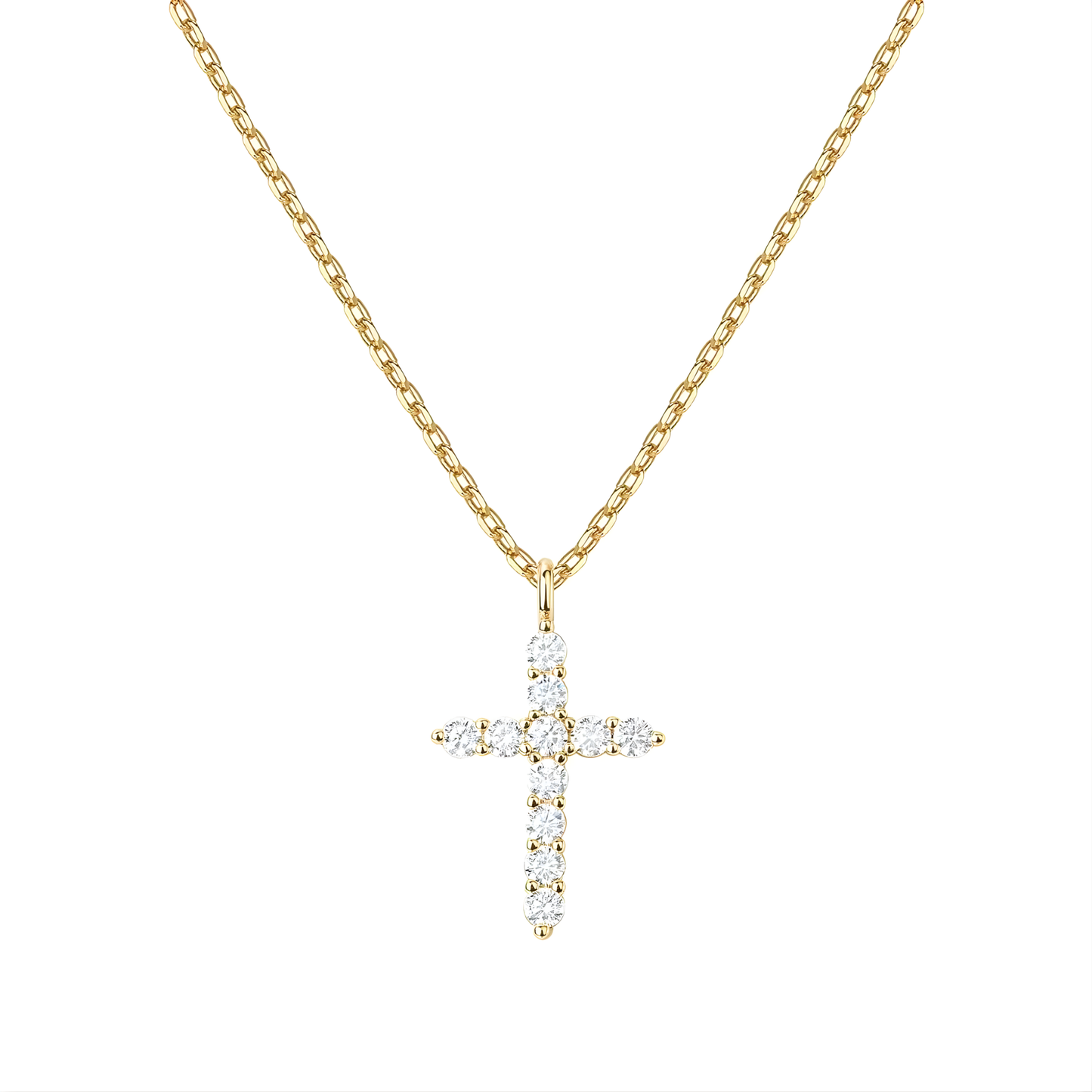 Elegante Goldene Kreuzkette